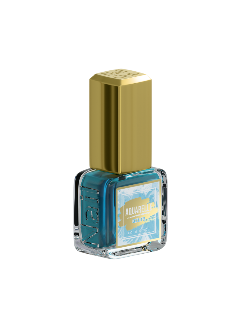 Лазурные акварельные капли для создания дизайна AQ-17 Azure