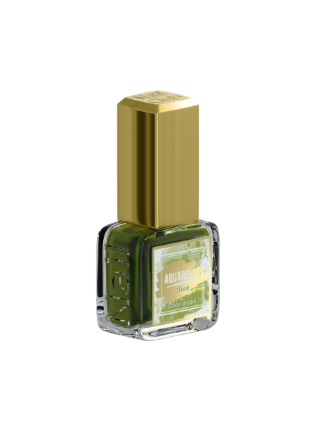 Оливковые акварельные капли для создания дизайна AQ-19 Olive