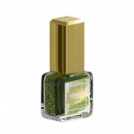 Оливковые акварельные капли для создания дизайна AQ-19 Olive