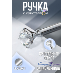 Фирменная металлическая шариковая ручка Nail Club, серебряная с...