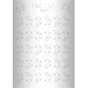 Металлизированный стикер для дизайна ногтей SILVER 001