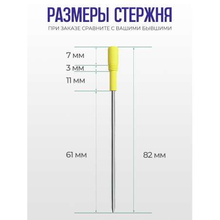 Стержень шариковый для ручки из металла СИНИЙ, 5 шт.